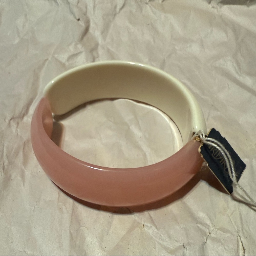 Vintage Trifari Rose Quartz Lucite Bracelet
